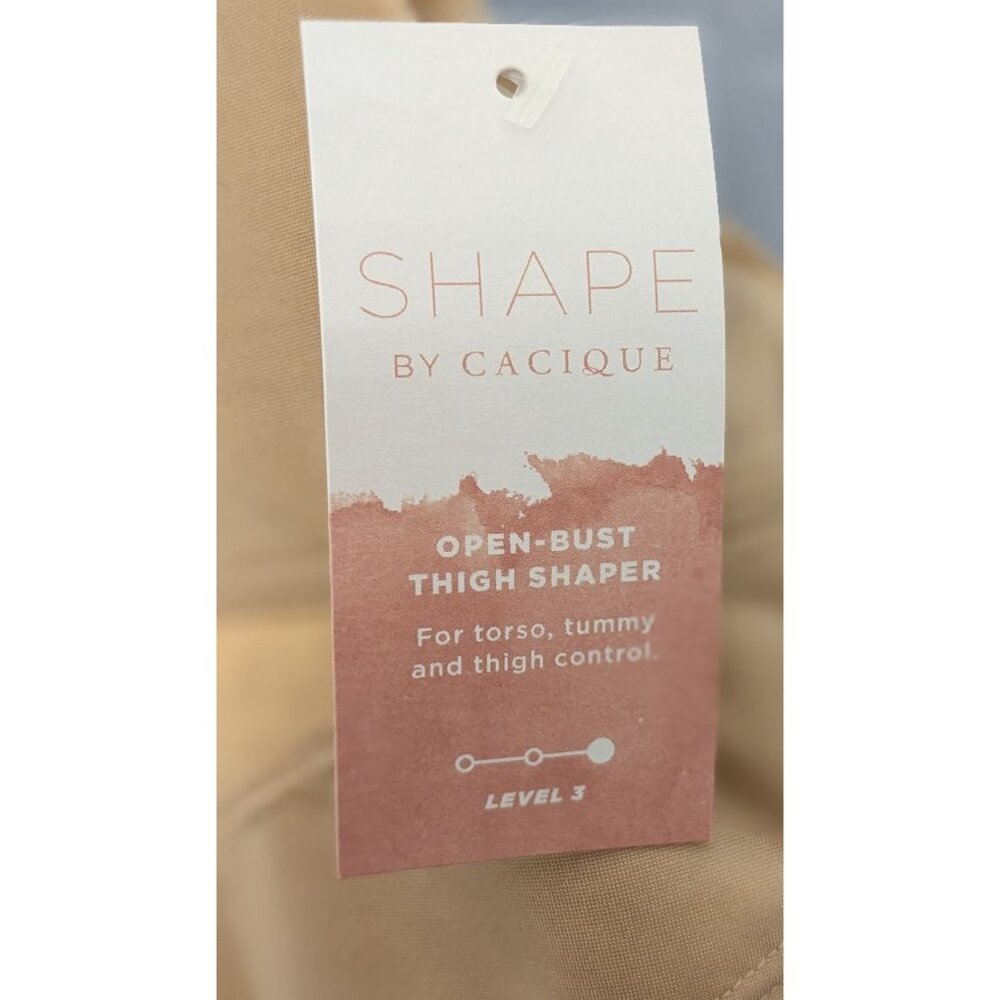 Cacique Open-Bust Thigh Shaper 26/28 Black Nylon Spandex Level 3 Max Contouring - Picture 15 of 16